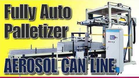 Fully Automatic Can Palletizer for Aerosol Can Line #CANPALLETIZER #AEROSOLCANLINE #CANMAKING