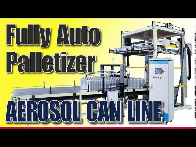 Fully Automatic Can Palletizer for Aerosol Can Line #CANPALLETIZER  #AEROSOLCANLINE #CANMAKING 