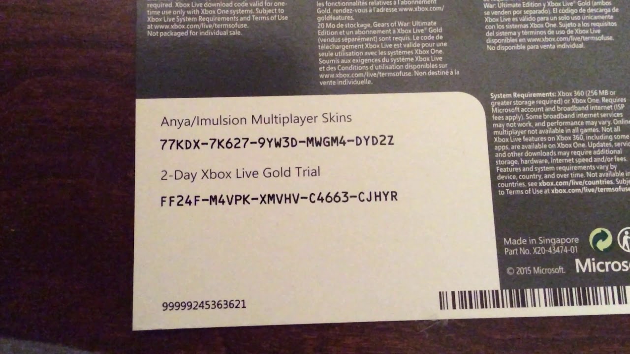 cod 4 remastered xbox one code