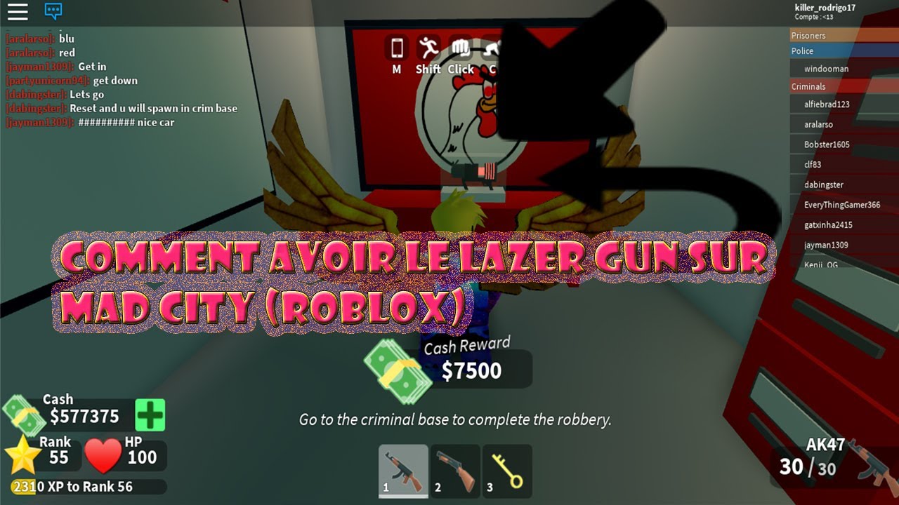 COMMENT AVOIR LE LAZER GUN SUR MAD CITY ROBLOX YouTube comment-avoir-le-lazer-gun-sur-mad-city-roblox-youtube