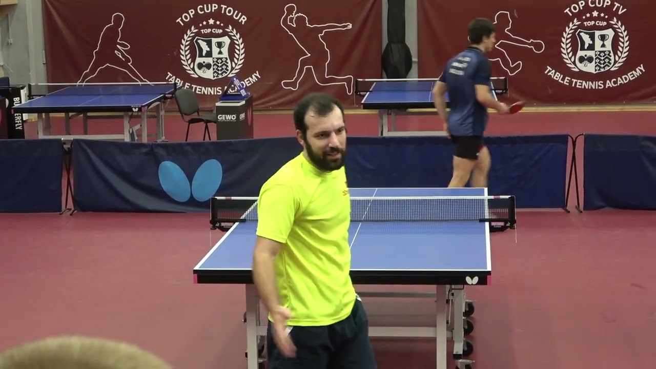 В.Дубровин - А.Пуцунтикэ. Чемпионат по настольному теннису в Молдове