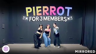 ykm Le Sserafim  Pierrot Dance Practice For 3 Members mirrored 3