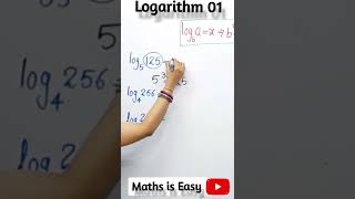 Logarithm | Basic Logarithm | Logarithm for CUET/ NDA/JEE/Class 12 #shorts #youtubeshorts #logarithm