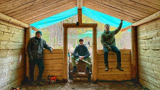 WINTER is coming! After a strong hurricane, a tree fell on the dugout! We make walls! by Life in the Siberian forest 168,215 views 6 months ago 41 minutes
