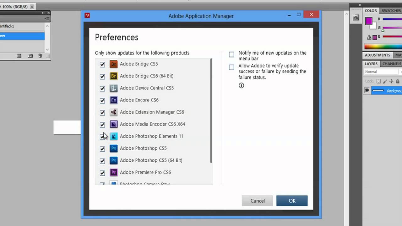 How To Stop Adobe Photoshop From Updating Using Adobe Photoshop Youtube