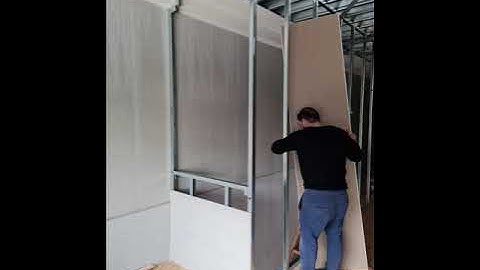 mezzanine floor build from wood and complete system ceiling & wall part 2