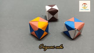 Origami Modular Cube || Paper Cube Making Easy || Homemade Decoration Item