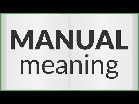 Manual | meaning of Manual