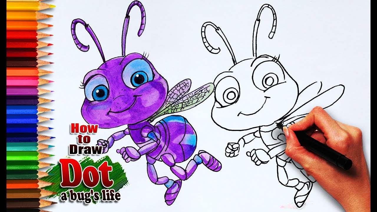 How to Draw Dot from bug's life | Easy drawing learning - YouTube