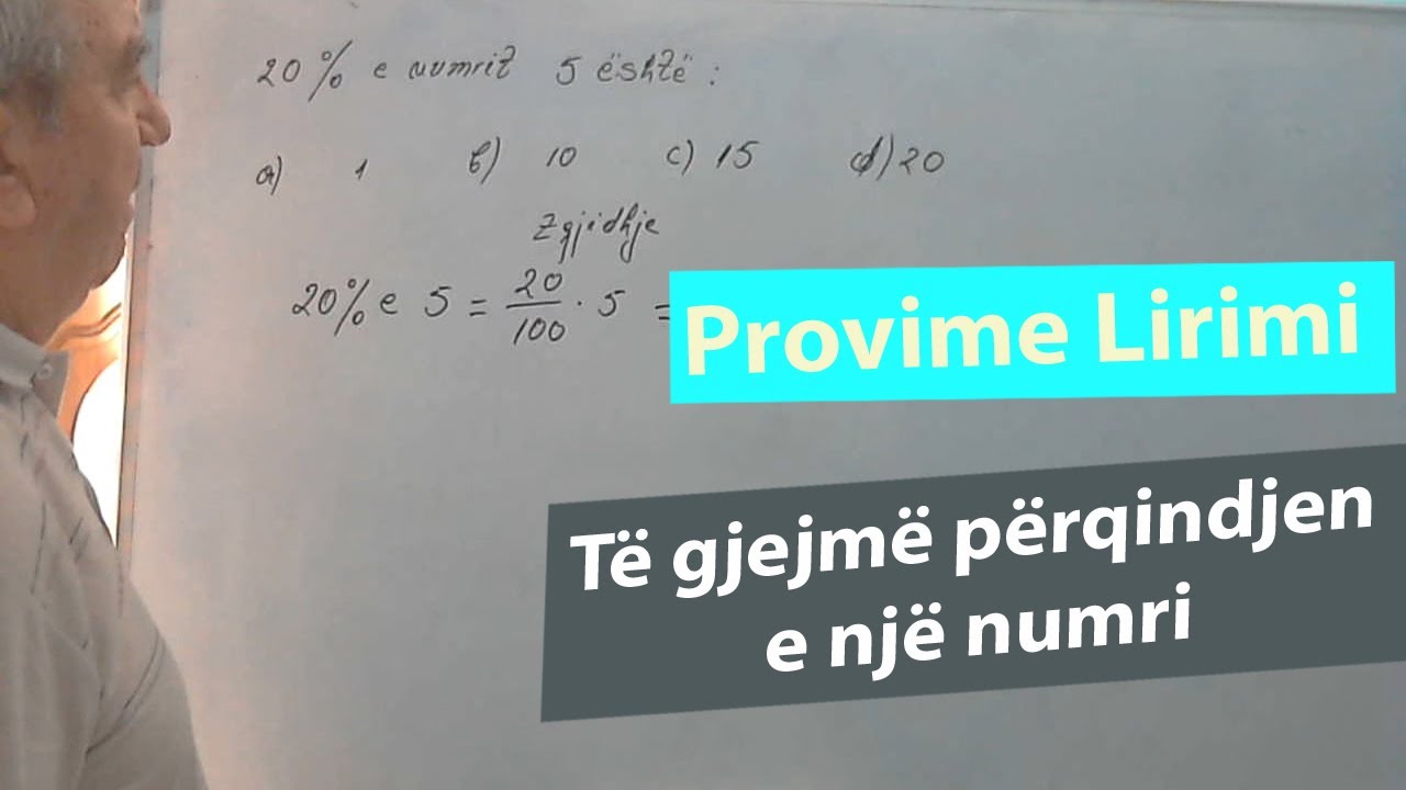 Ushtrime matematike për provime lirimi/ Të gjejmë përqindjen e një numri