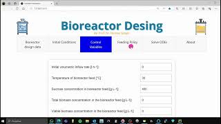 Bioreactor Simulator in Python + Dash