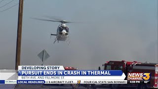 Baby Airlifted To Hospital After Pursuit Suspect Crashes In Thermal