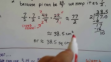 Grade 7 Math #9.2a, How to find the area of a circle