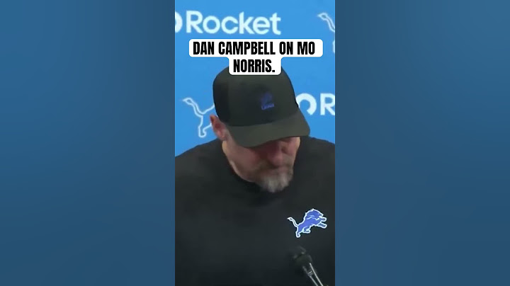 An emotional Dan Campbell on Detroit Lions DB Mo Norris.