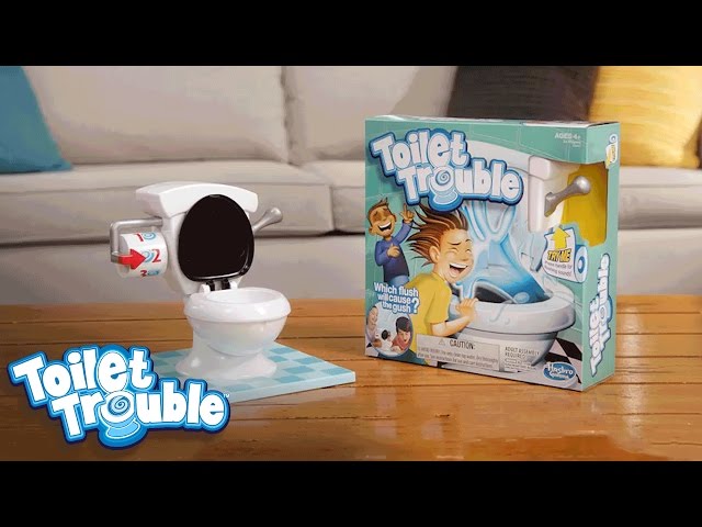 Hasbro – Toilet Trouble – Jeu de Société Delir'o Toilettes Version Anglaise