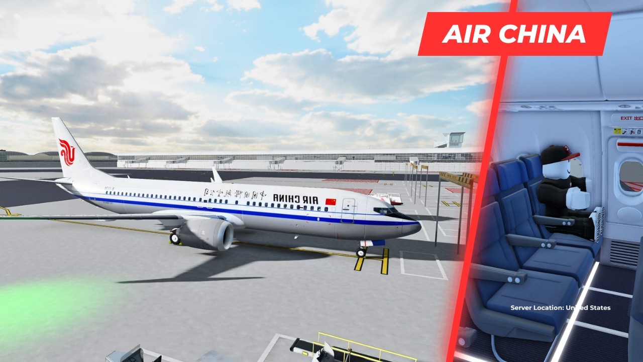 ROBLOX Airline Flight Review | Air China | B737-800 | Economy Class