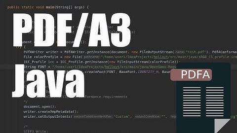 Create PDF/A with Java (itext5)