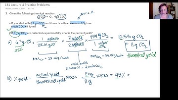 Chem 161 Lecture 4G Practice Problem Solutions: Stoichiometry