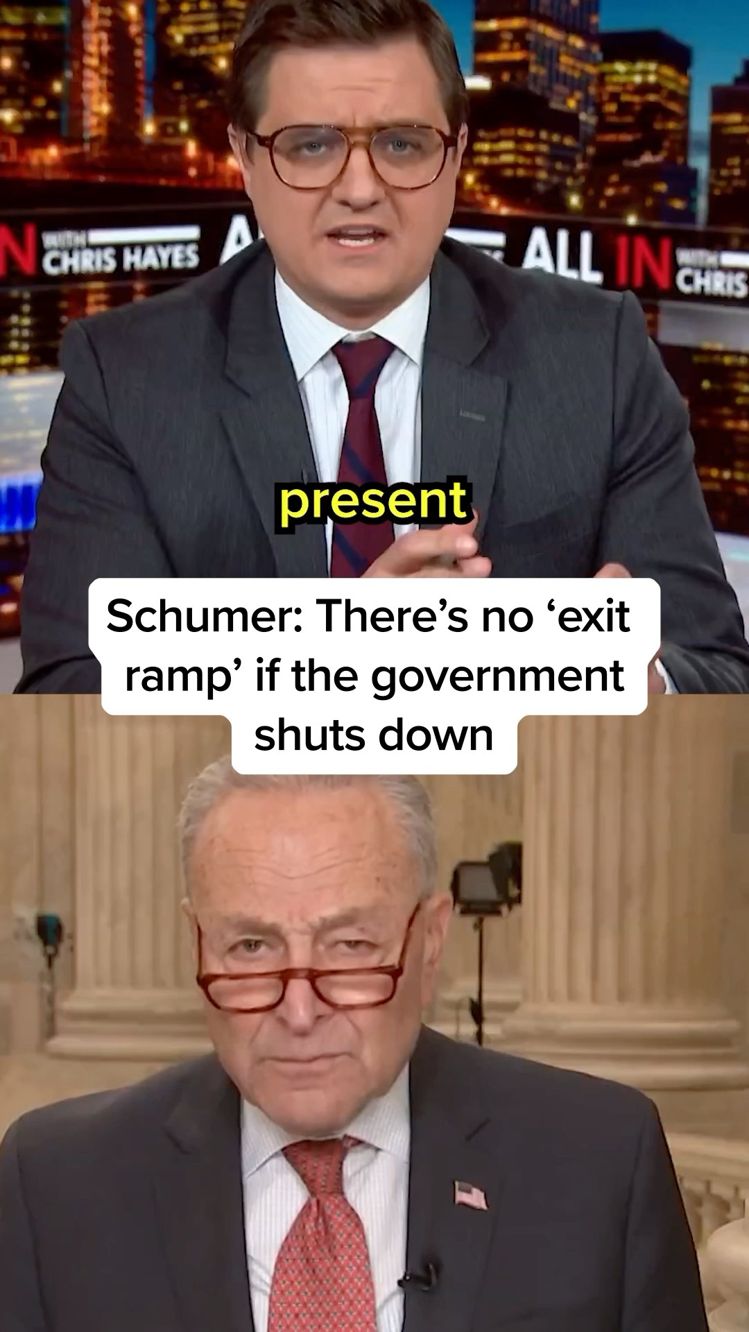 Schumer: There's no 'exit ramp' if the government shuts down