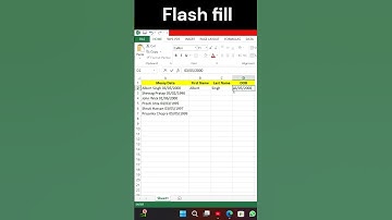 Flash Fill in Excel 🔦| Automate Data Entry in Seconds!" #excel #spreadsheetmagic #exceltips #shorts
