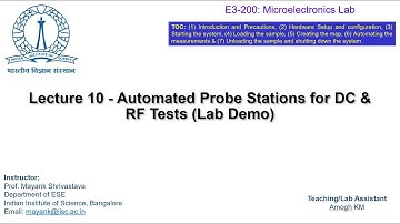 Lecture 10 - Automated Probe Stations for DC & RF Tests (Lab Demo)