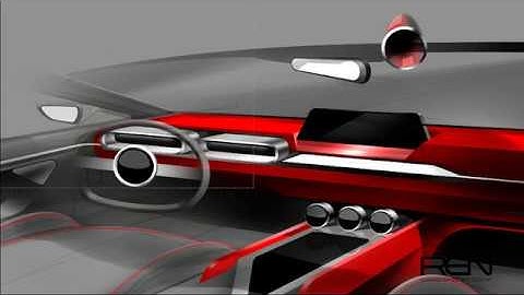 자동차 인테리어 스케치, 디자인 & 포토샵 렌더링(Car Interior Design & Photoshop Rendering)