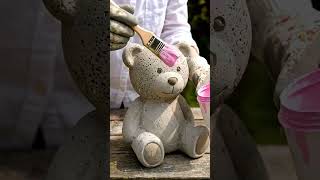 I Turned Old Teddy Bears Into GIANT Cement Garden Chairs With Flower Hair!