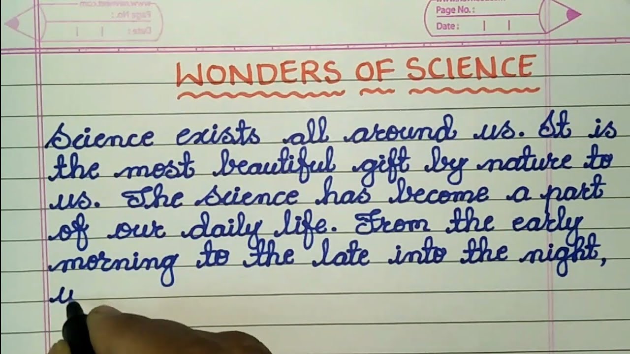 wonder of science essay in english easy language