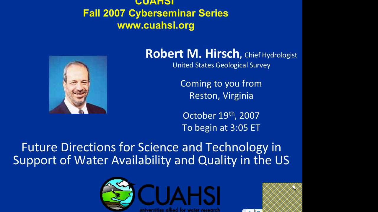 Robert M Hirsch  U.S. Geological Survey
