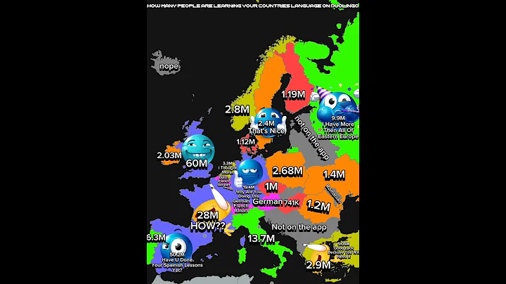 How Many People Are Learning Your Countries Language On Duolingo #mapping #map #geography #duolingo