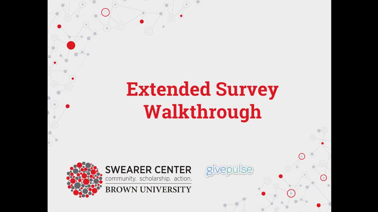 BrownEngage Survey Walkthrough