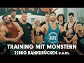 TRAINING MIT MONSTERN / 220kg Bankdrücken, Romano Rengel, Cornelia Ritzke und viele mehr