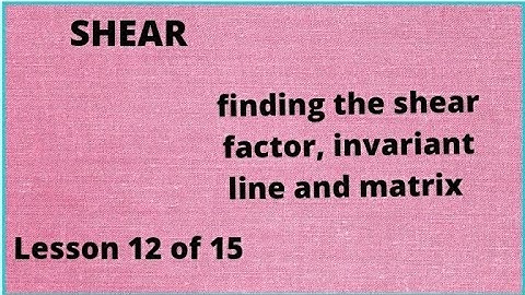 TRANSFORMATIONS: Shear