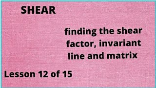 TRANSFORMATIONS: Shear