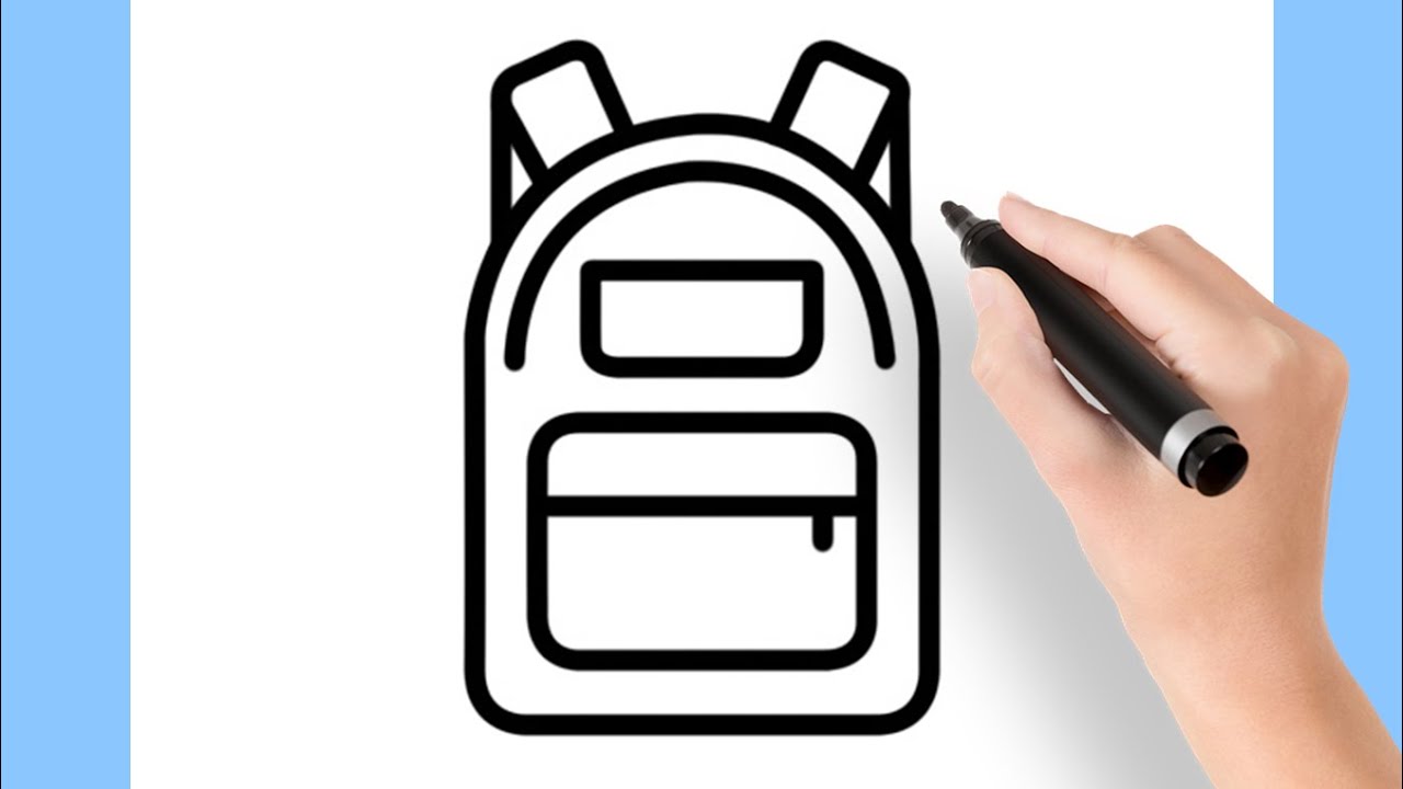 COMO DESENHAR UMA MOCHILA - YouTube