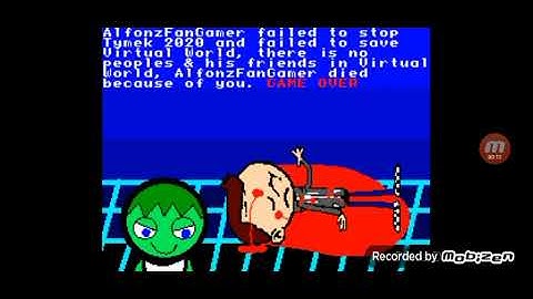 SMS Australian Bootleg AlfonzFanGamer in Virtual World Continue and Game Over Screen