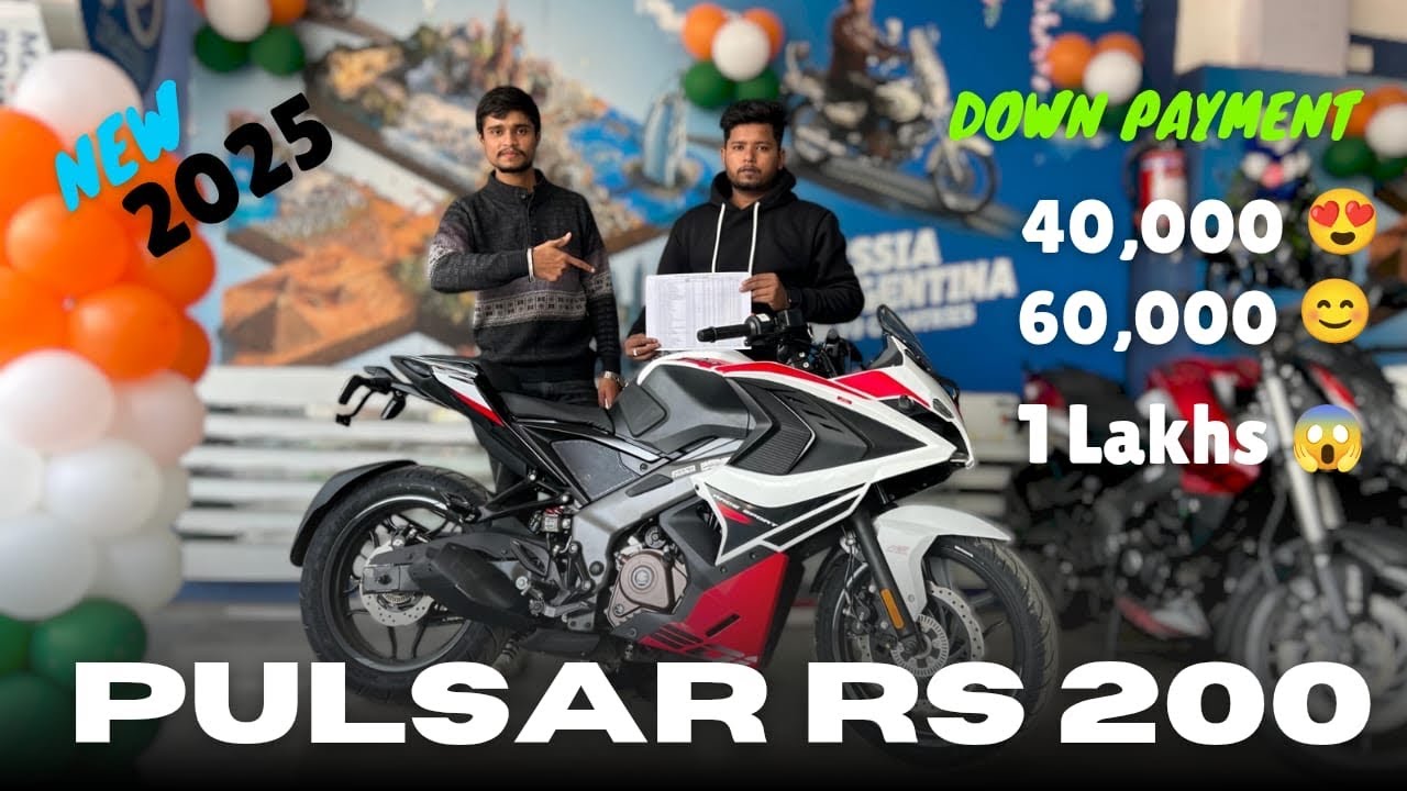 Bajaj Pulsar RS 200 new Model 2025 | Finance, Down Payment and EMI | Loan Details | RS 200 2025