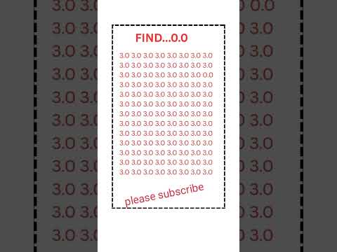 FIND OUT👁️0.0👁️#IQtest#Eyetest#Math#Gk #BrainExercise#Puzzle#y