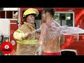 Firefighter needs help scrubbing  just for laughs gags