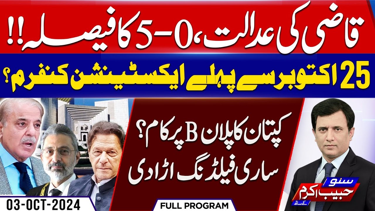 Article 63(A) Review - PTI D-Chowk Protest | Suno Habib Akram Kay Sath | EP 405 | 03 Oct 2024