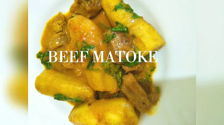 Beef matoke (plantains) in coconut milk😋