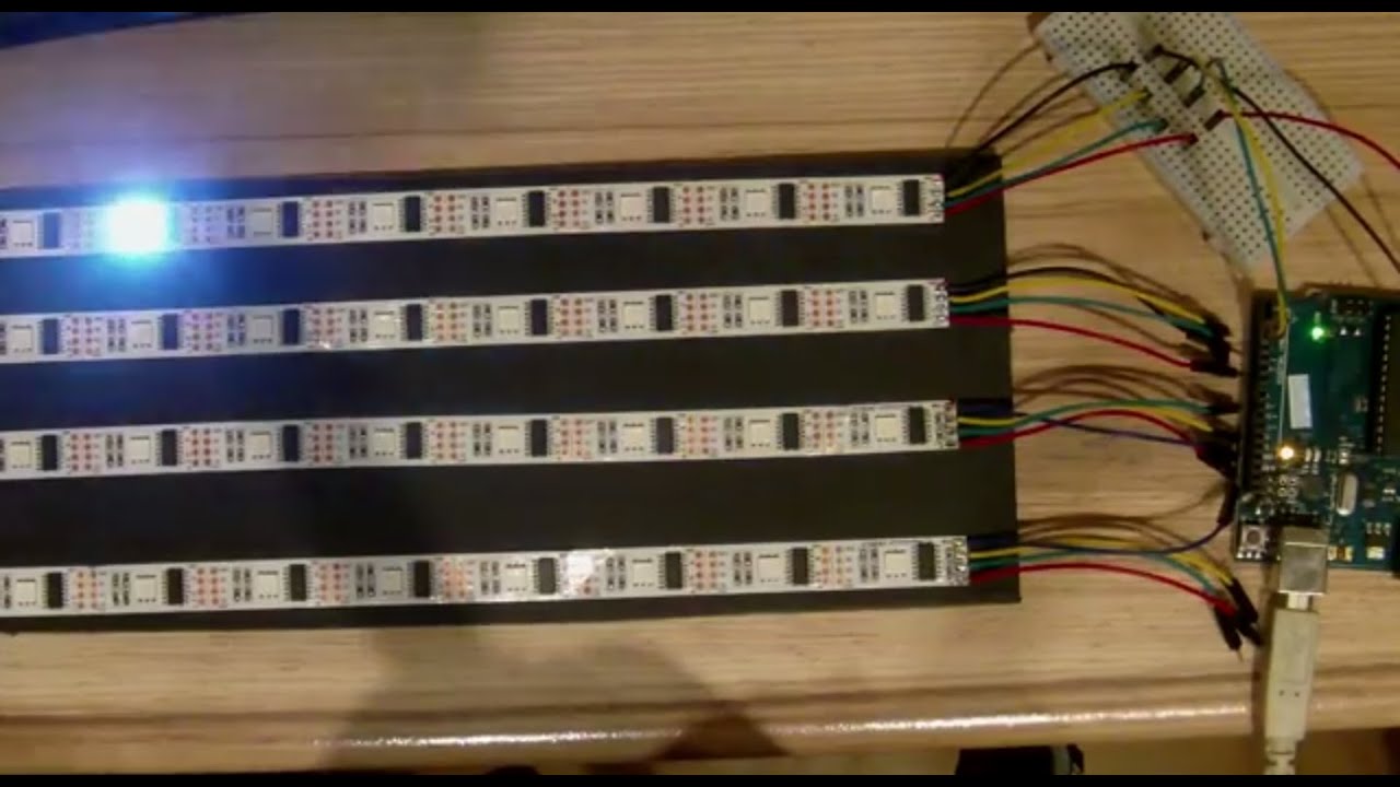 1 How to: WS2801 5050 LED's on Arduino uno, shiftOut - YouTube