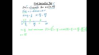 First derivative test example 1