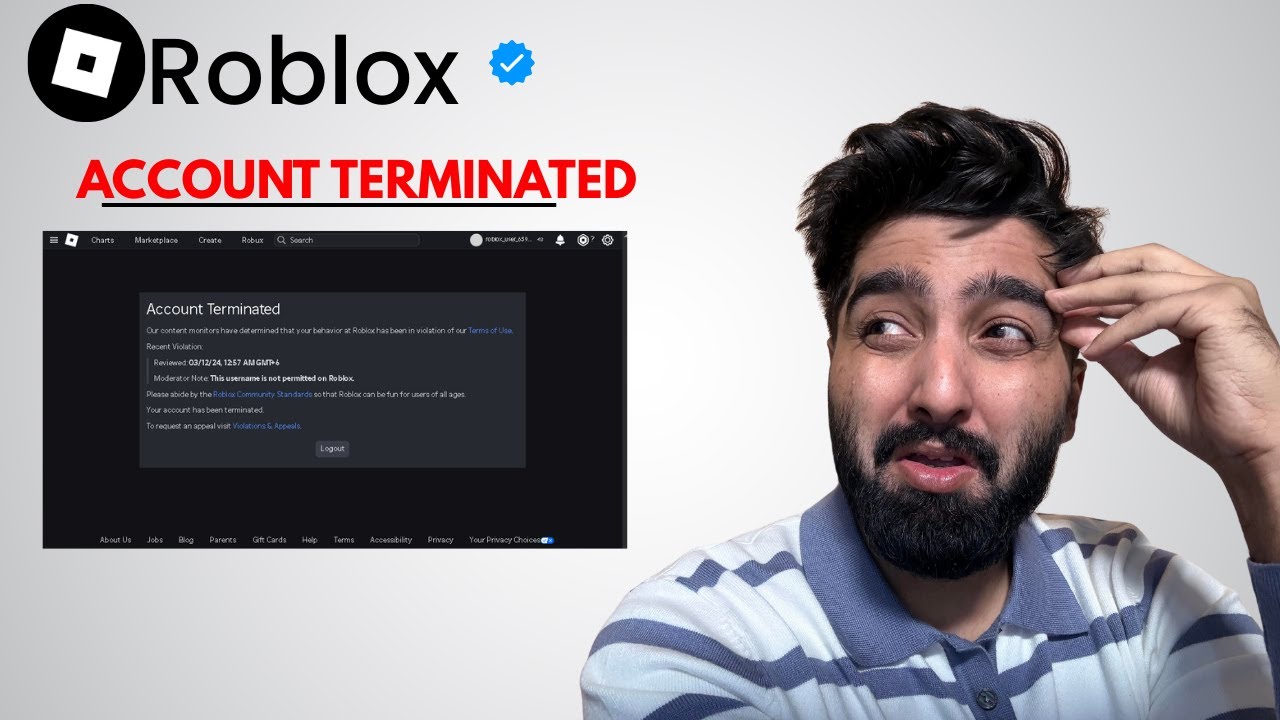 DONT DO THIS ROBLOX WILL TERMINATE YOUR ACCOUNT YouTube 