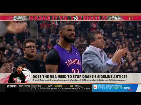 Stephen A. Smith "frustrated": Does the NBA need to stop Drake's sideline antics? | First Take