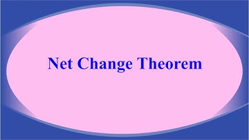 Net Change Theorem calculus