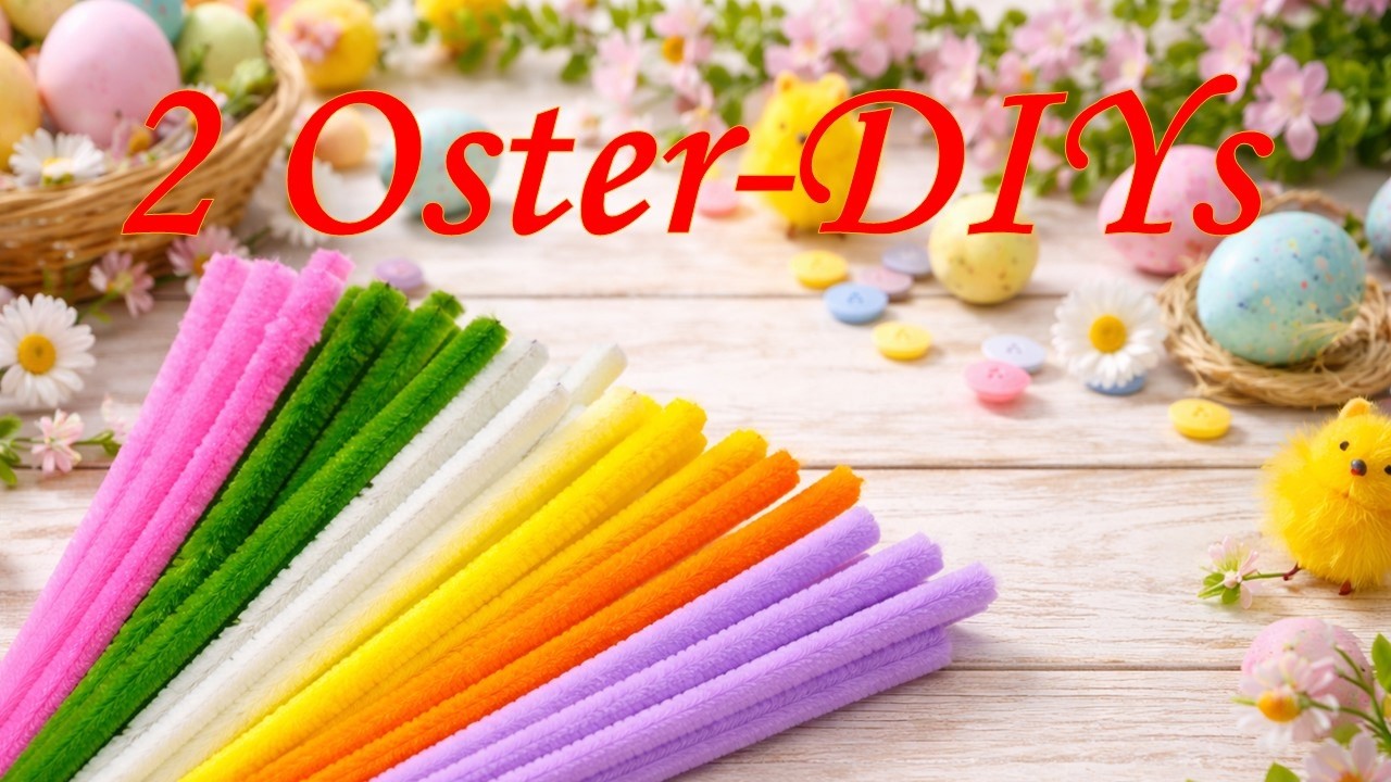 Ostern basteln mit Pfeifenreinigern: 2 kreative DIY Ideen für niedliche Osterdeko | DIY Geschenke