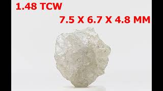 UNCUT DIAMOND 1.48TCW GRAY WHITE MIX NATURAL IRREGULAR SHAPE DIAMOND FOR RING