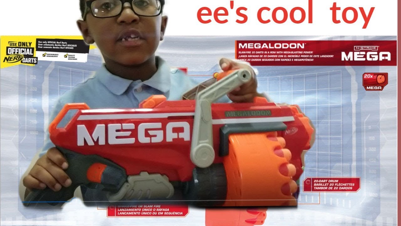 Megalodon Nerf N-Strike Mega Toy Blaster with 20 Official Nerf Mega Whistler Darts
