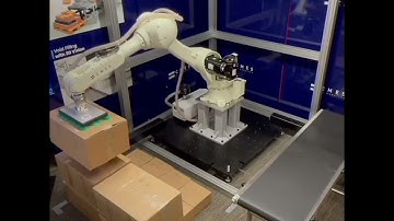 Random de-palletizing small and large boxes